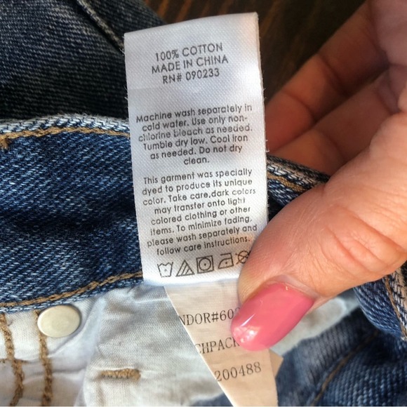 PACSUN Jeans Women’s 23 High Rise Straight Button Fly Distressed Ridged Cotton - Picture 6 of 13